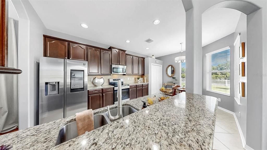Interior, Kitchen, Pendant Lights, Recessed Lighting, Stainless Steel Appliances