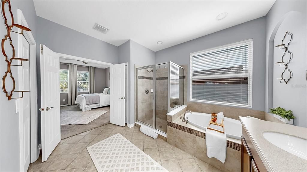 Bathroom, Bedroom, Glass Shower, Interior, Recessed Lighting