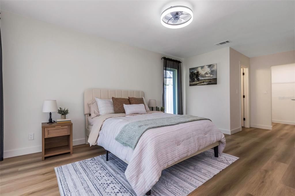 Bedroom, Interior, Wood Texture Flooring