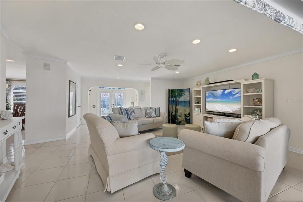 Interior, Living room, Recessed Lighting