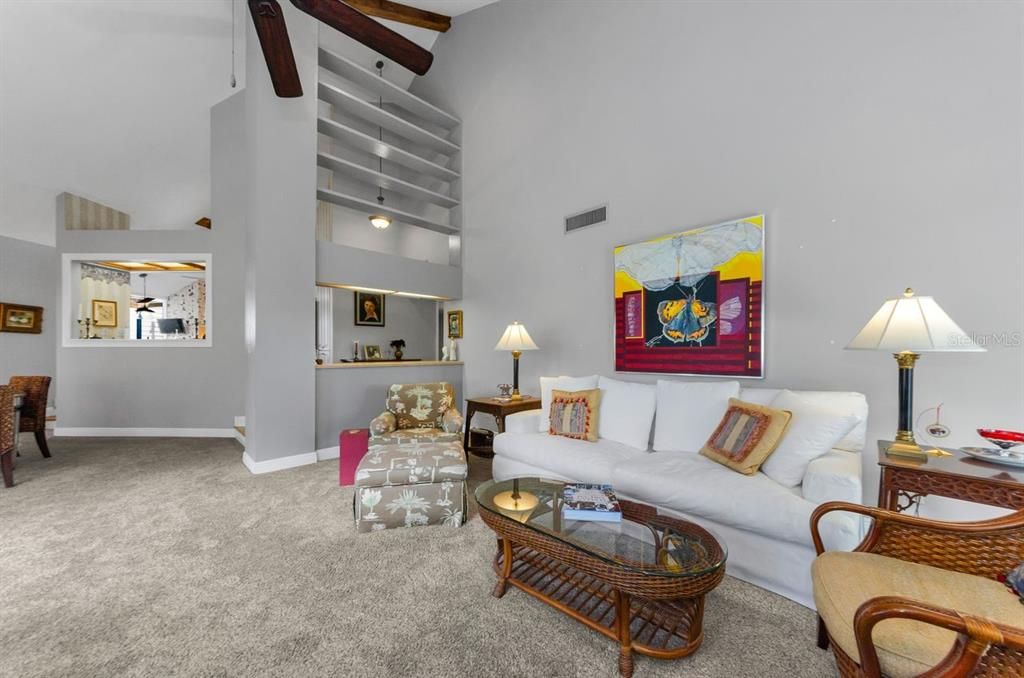Interior, Living room, Wooden Beams