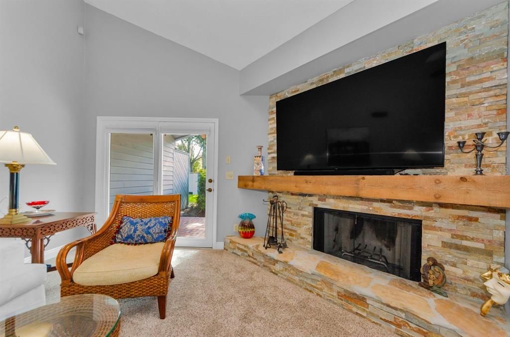 Fireplace, Interior, Stone Walls