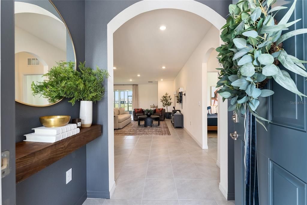 Interior, Living room, Recessed Lighting