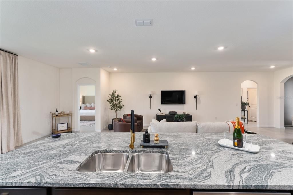 Interior, Living room, Recessed Lighting