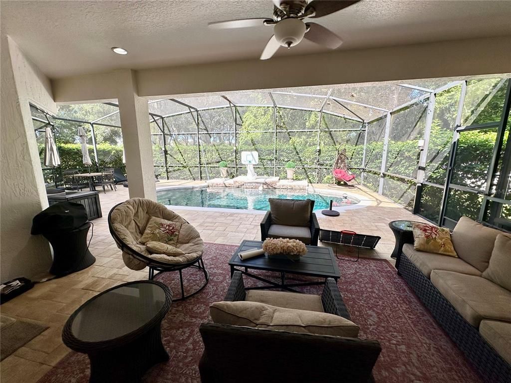 Glass Ceilings, Interior, Living room, Pool, Recessed Lighting, Sun Room