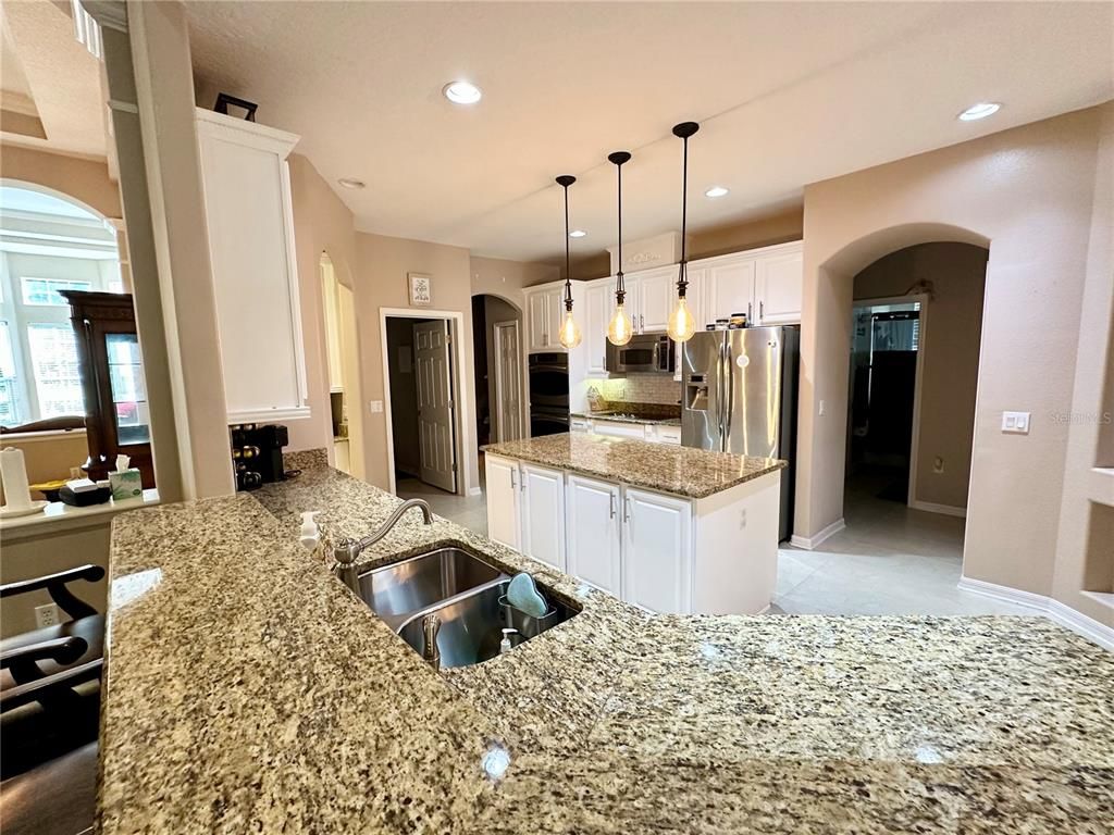 Interior, Kitchen, Pendant Lights, Recessed Lighting, Stainless Steel Appliances