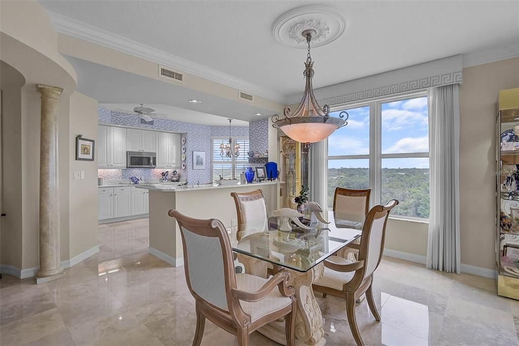 Dining room, Interior, Kitchen, Pendant Lights, Recessed Lighting