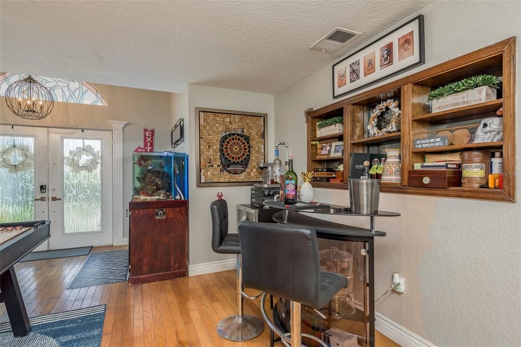 Chandelier, Home Office, Interior, Wood Texture Flooring