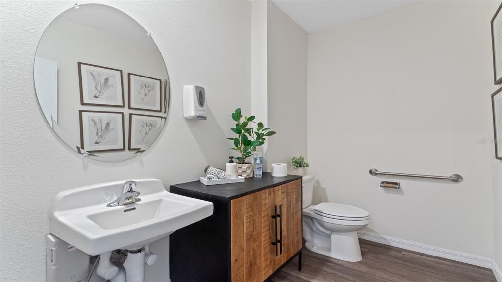 Bathroom, Interior, Wood Texture Flooring