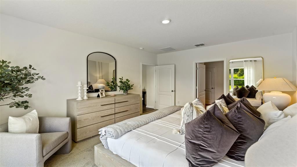 Bedroom, Interior, Recessed Lighting