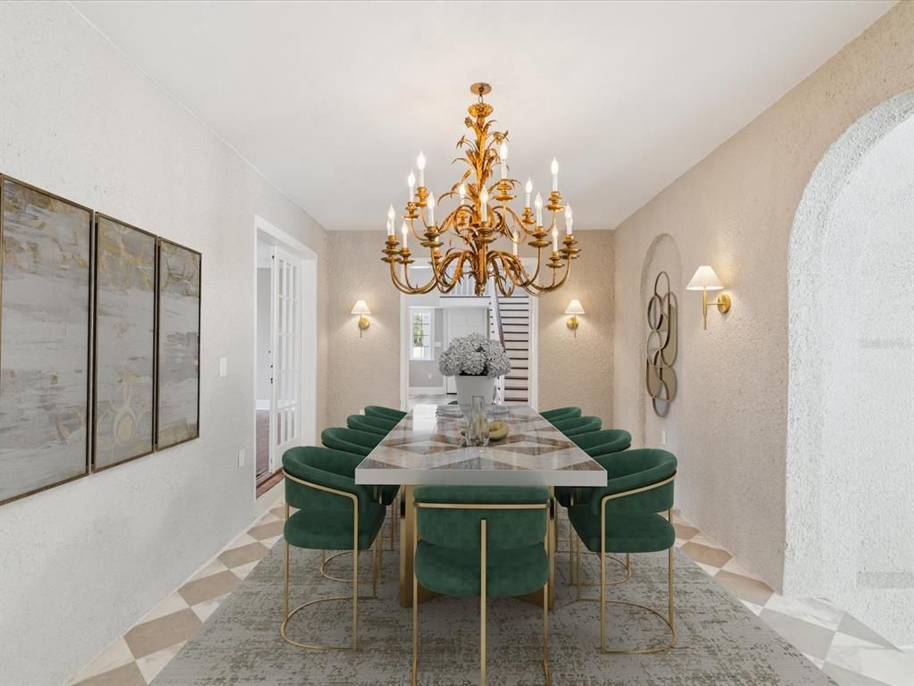 Chandelier, Dining room, Interior