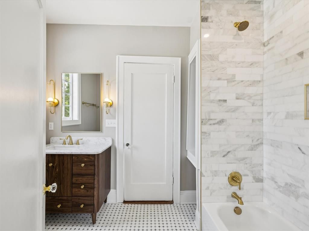 Bathroom, Interior, Marble Walls