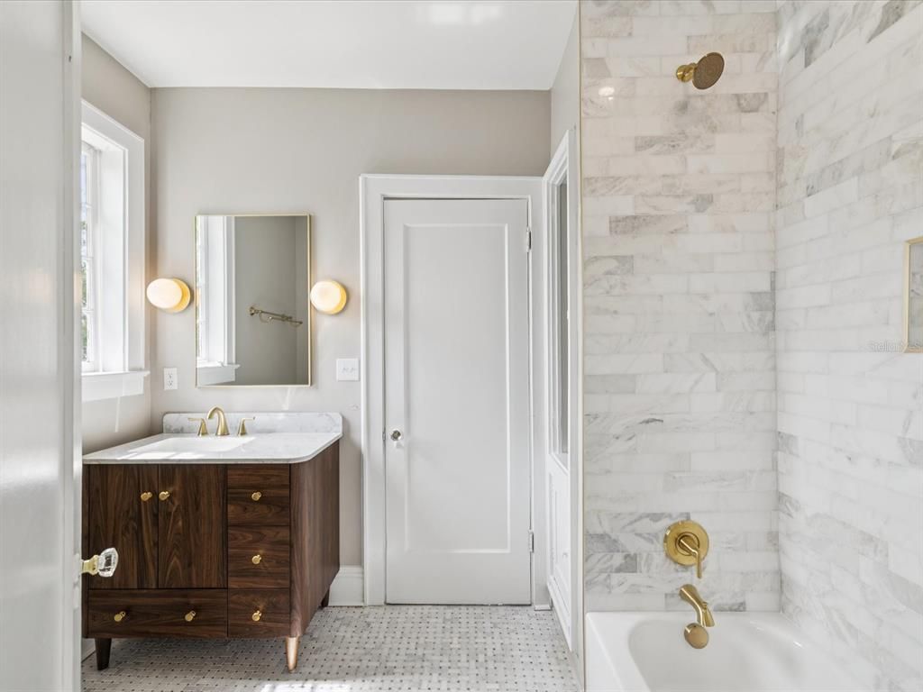 Bathroom, Interior, Marble Walls