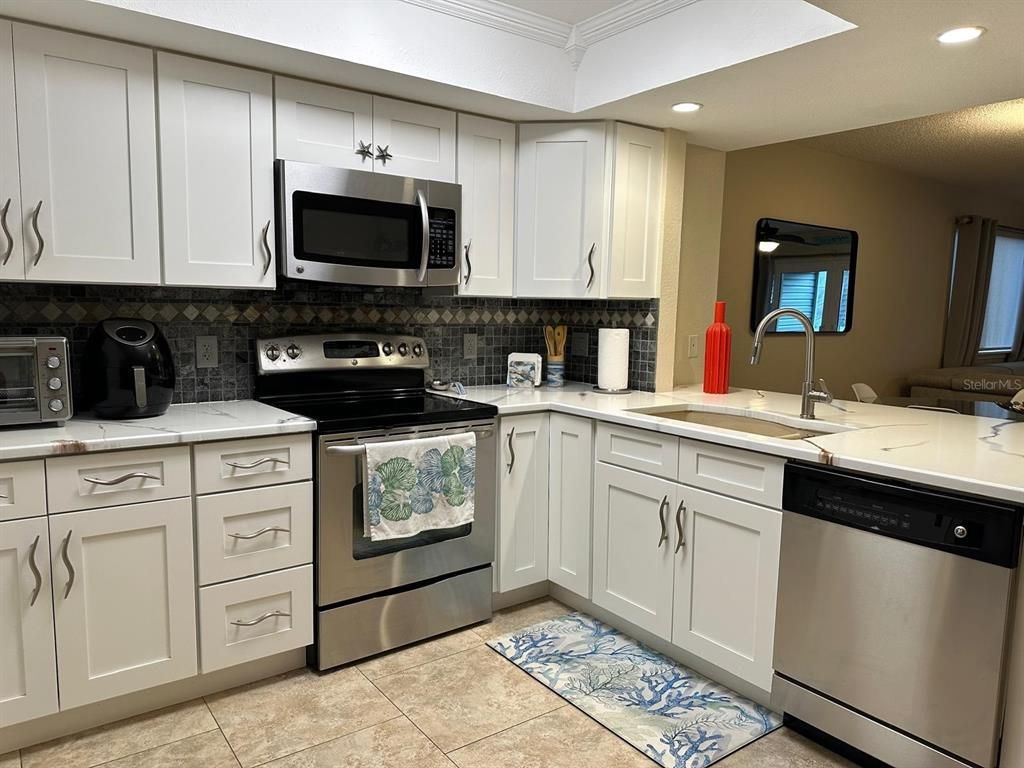 Interior, Kitchen, Recessed Lighting, Stainless Steel Appliances