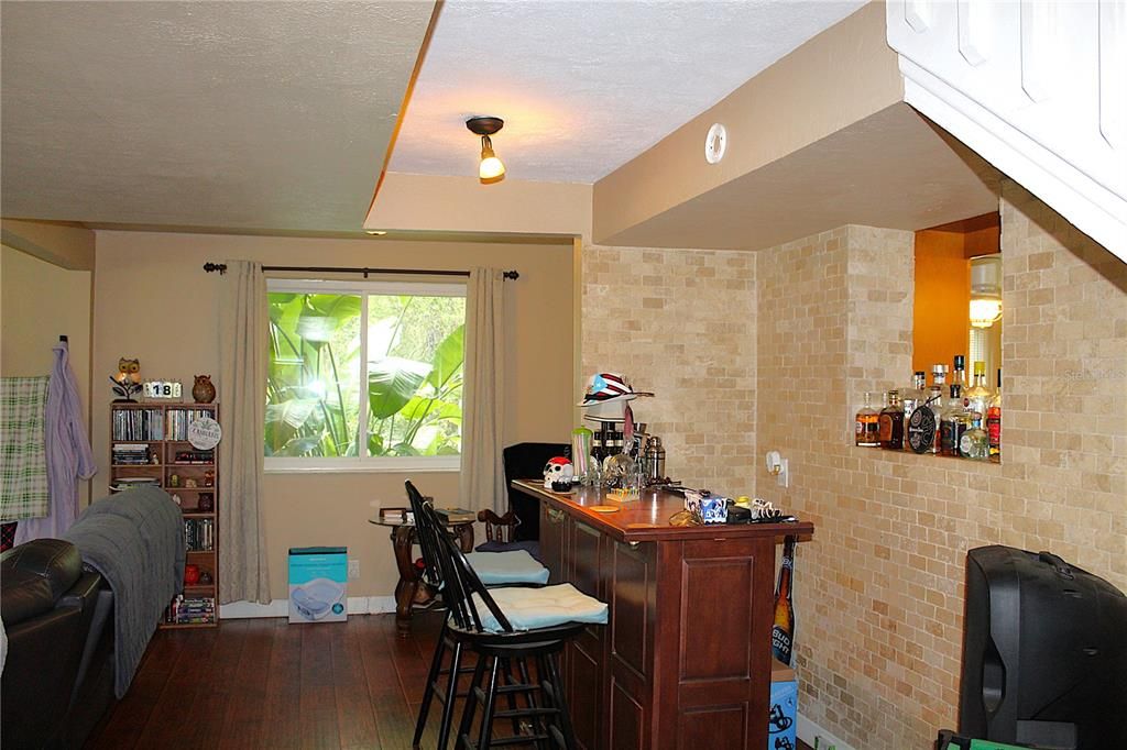 Interior, Stone Walls, Wood Texture Flooring