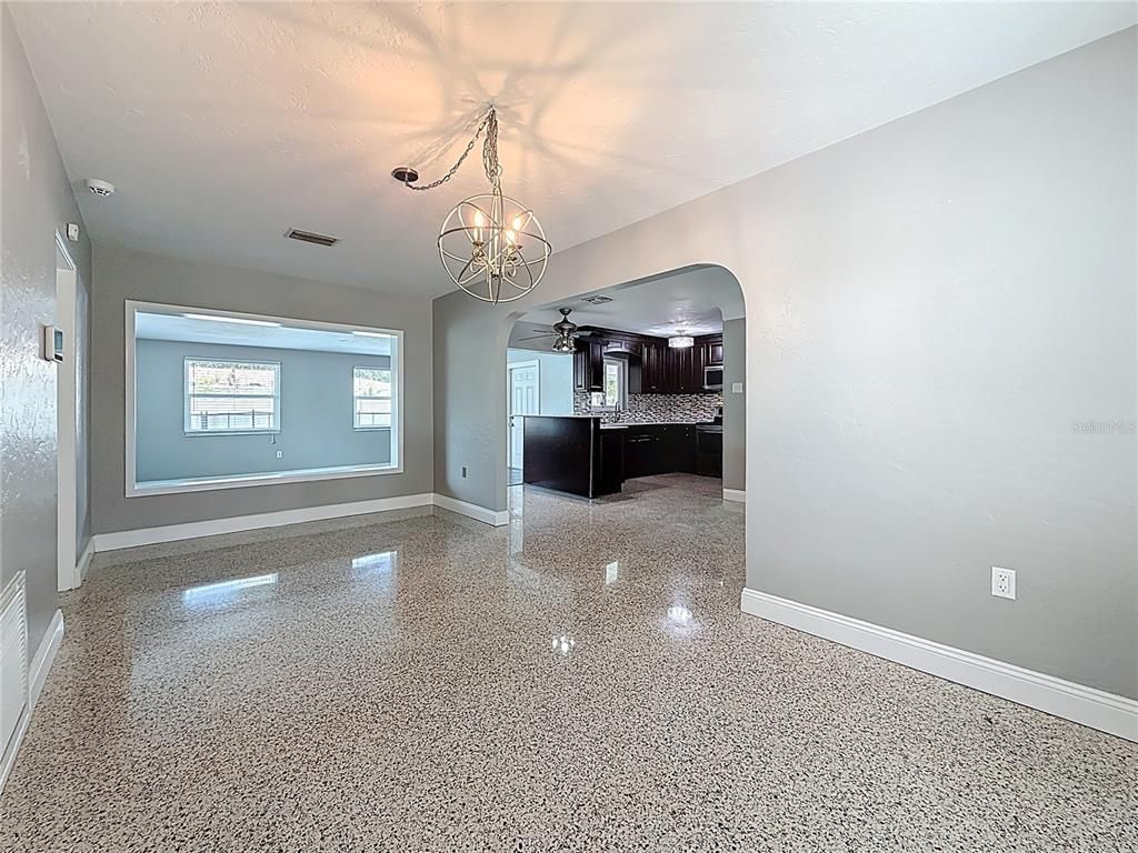 Chandelier, Empty room, Interior, Kitchen, Pendant Lights
