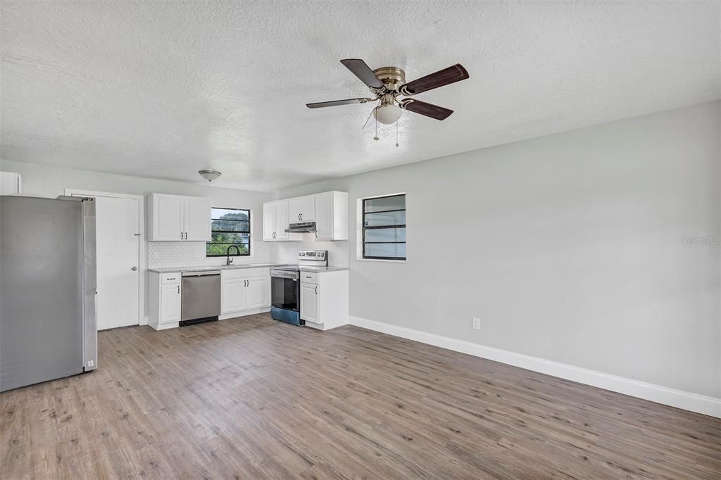 Interior, Kitchen, Wood Texture Flooring