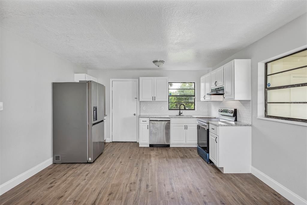 Interior, Kitchen, Wood Texture Flooring