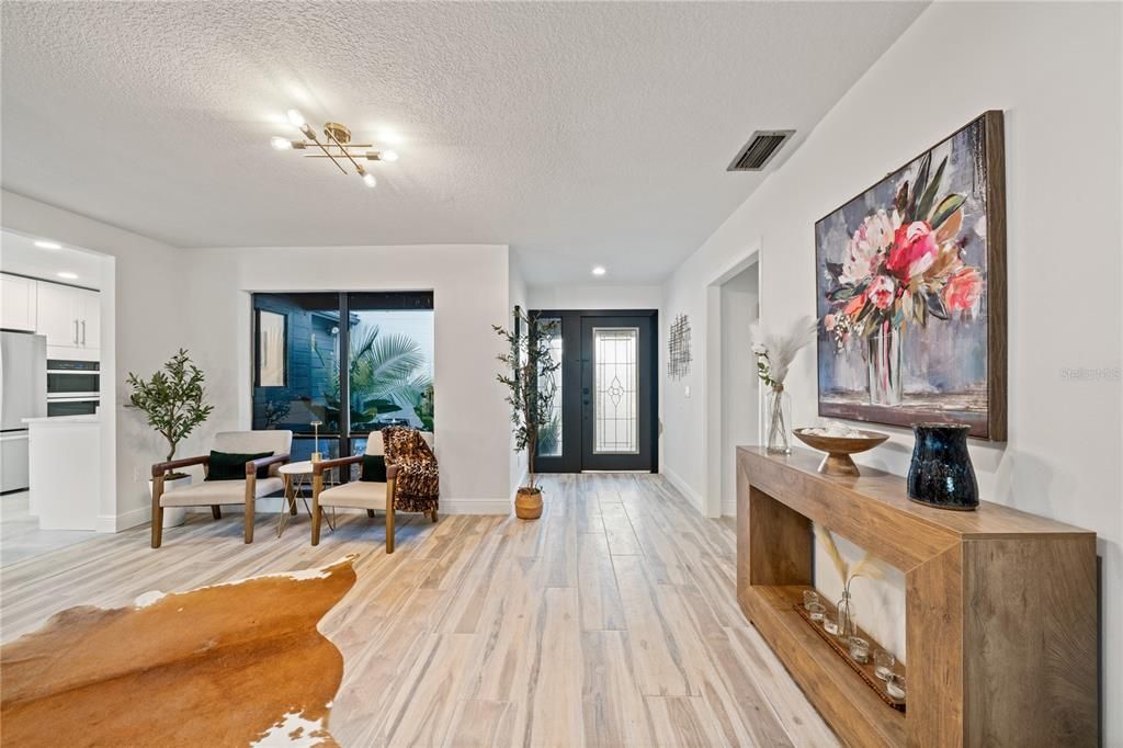 Interior, Recessed Lighting, Wood Texture Flooring
