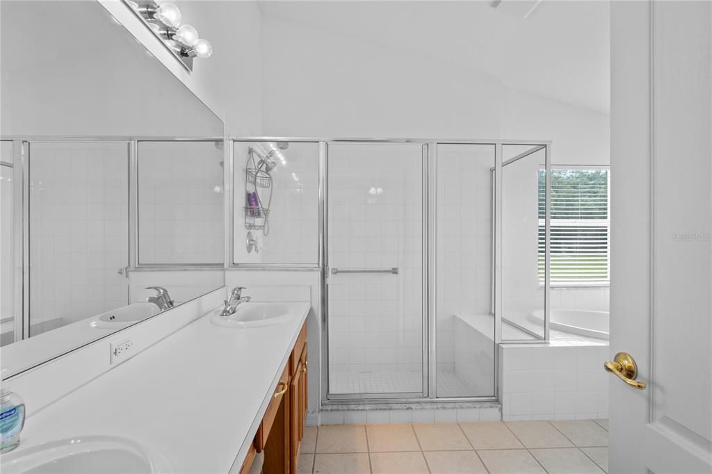 Bathroom, Dual Sink Vanities, Glass Shower, Interior