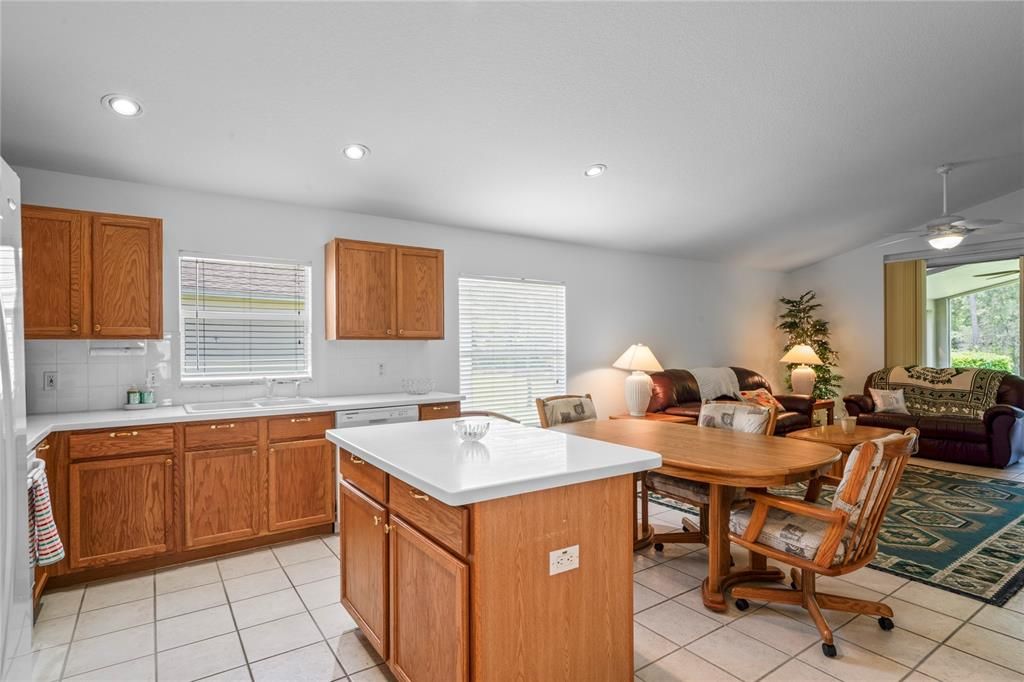 Dining room, Interior, Kitchen, Living room, Recessed Lighting