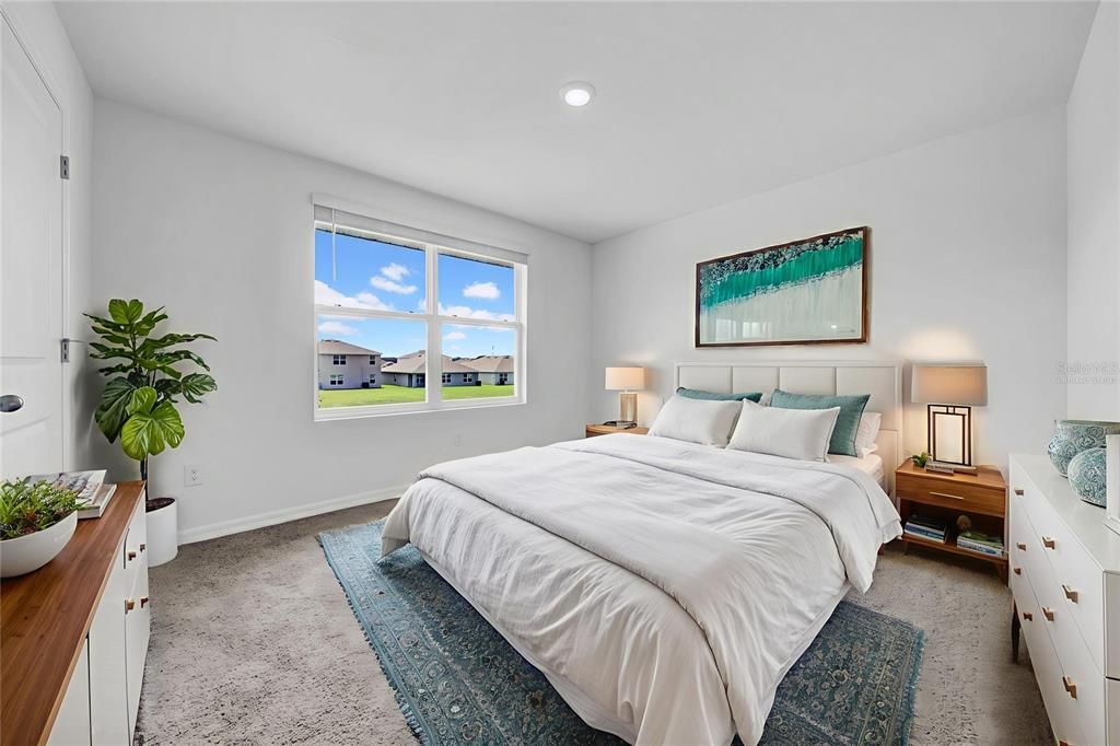 Bedroom, Interior, Recessed Lighting