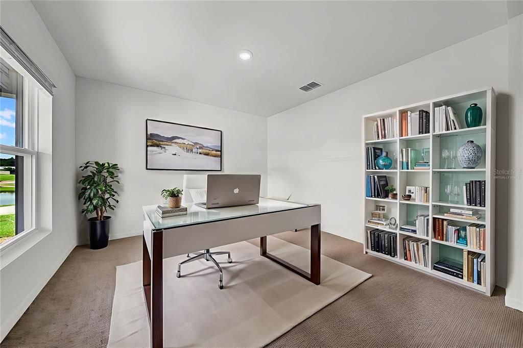 Home Office, Interior, Recessed Lighting