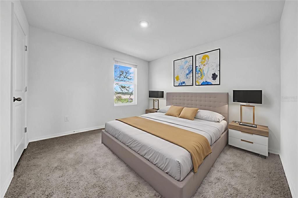 Bedroom, Interior, Recessed Lighting