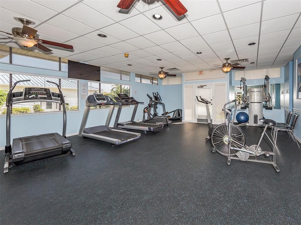 Fitness Equipment, Gym, Interior, Recessed Lighting