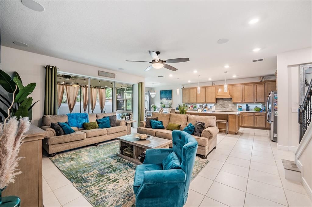 Interior, Kitchen, Living room, Pendant Lights, Recessed Lighting