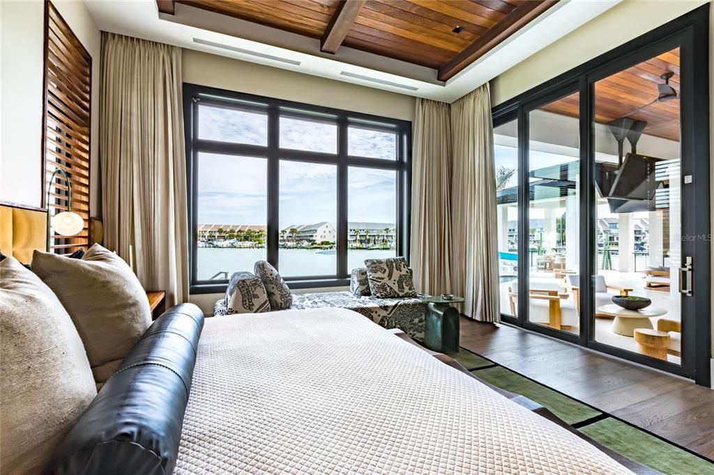 Bedroom, Interior, Water, Wooden Beams, Wooden Ceilings, Wood Texture Flooring