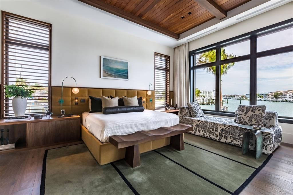 Bedroom, Interior, Water, Wooden Beams, Wooden Ceilings, Wood Texture Flooring