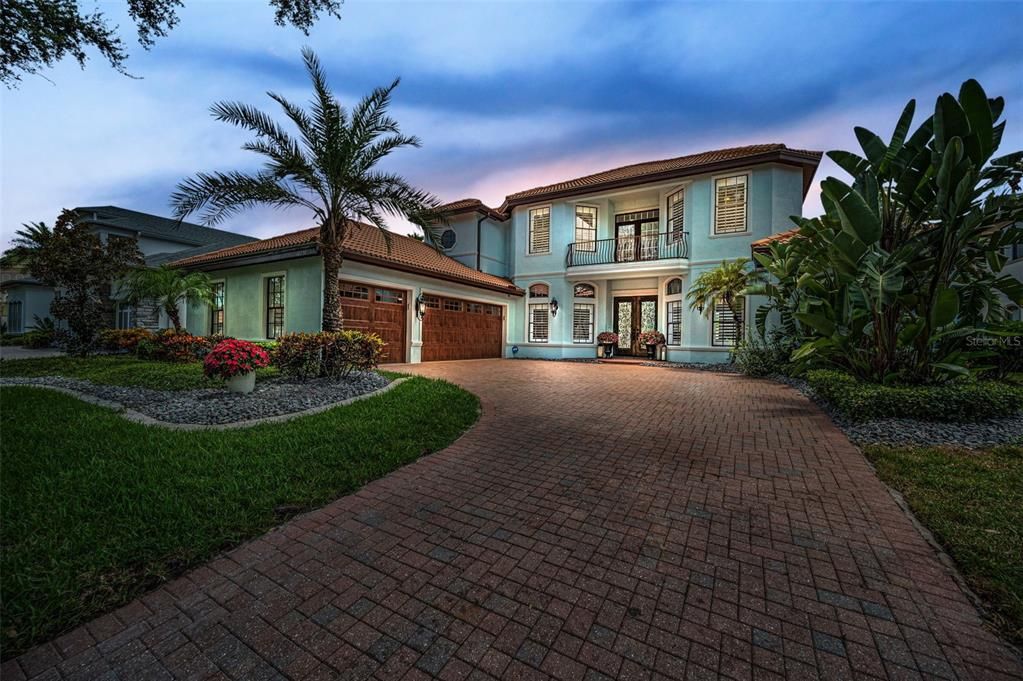 Attached, Backyard, Exterior, Facade, Mediterranean