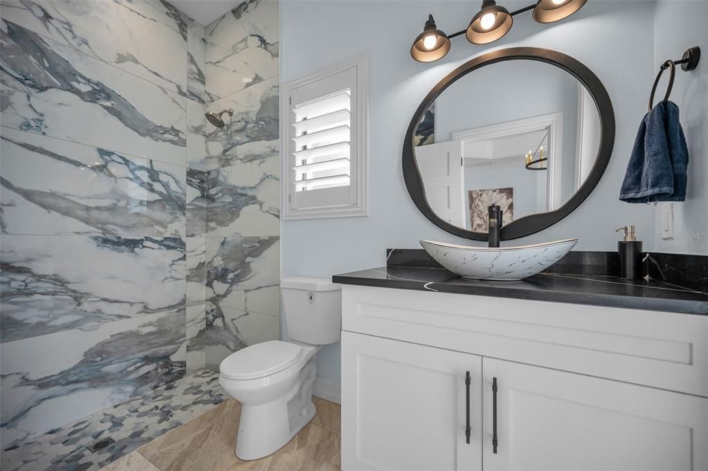 Bathroom, Interior, Marble Walls