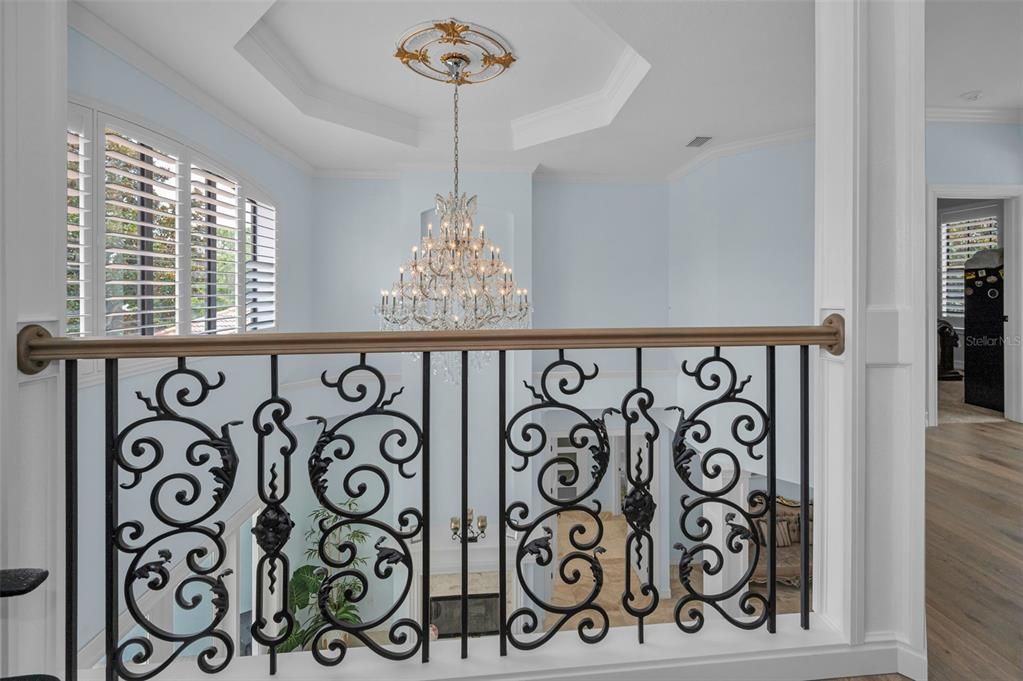 Chandelier, Interior, Wood Texture Flooring