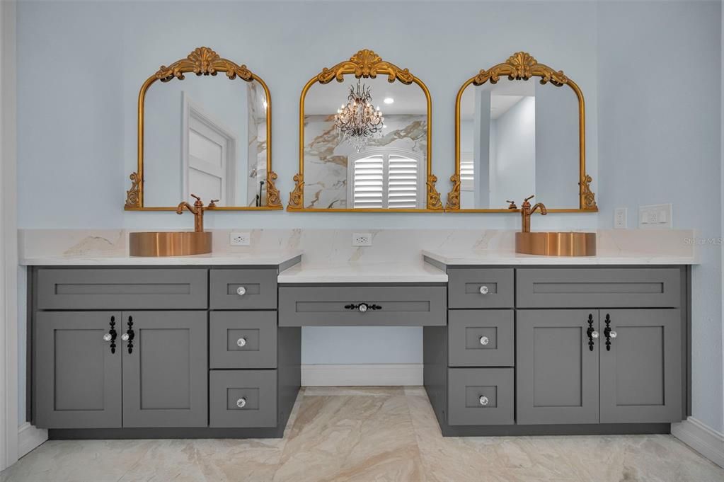 Bathroom, Dual Sink Vanities, Interior, Marble