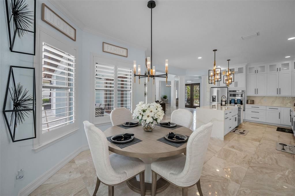 Dining room, Interior, Kitchen, Pendant Lights, Recessed Lighting