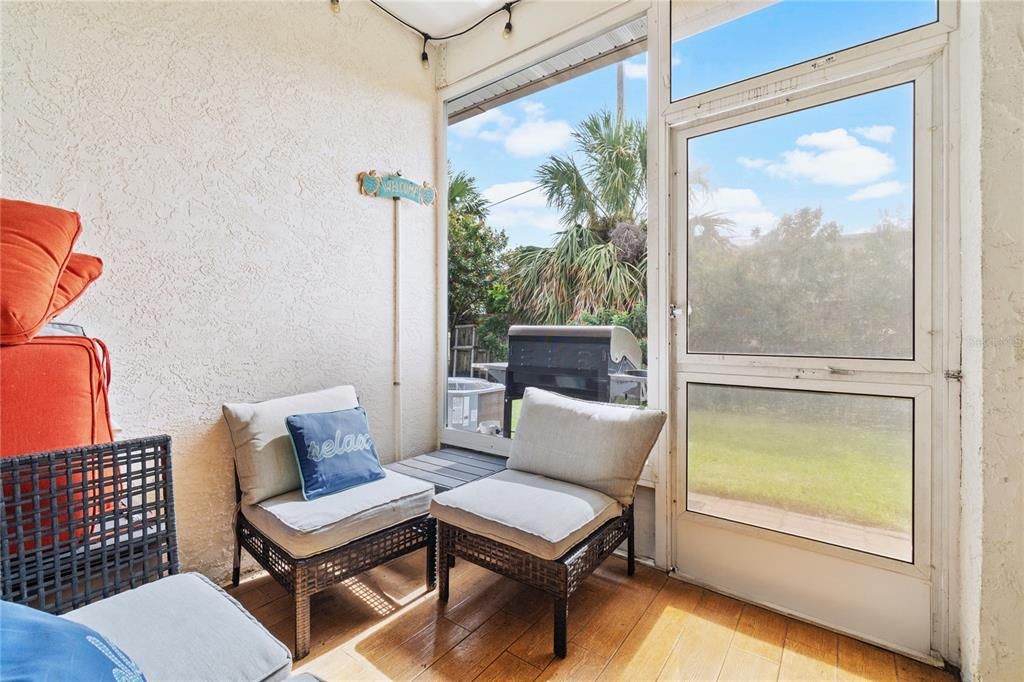 Interior, Sun Room, Wood Texture Flooring