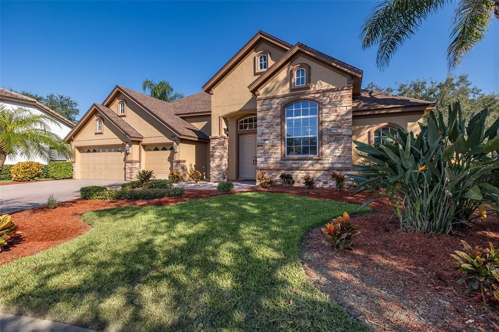 Attached, Backyard, Exterior, Facade, Brick Traditional