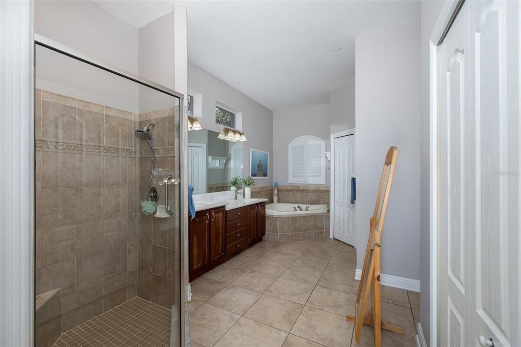Bathroom, Dual Sink Vanities, Glass Shower, Interior