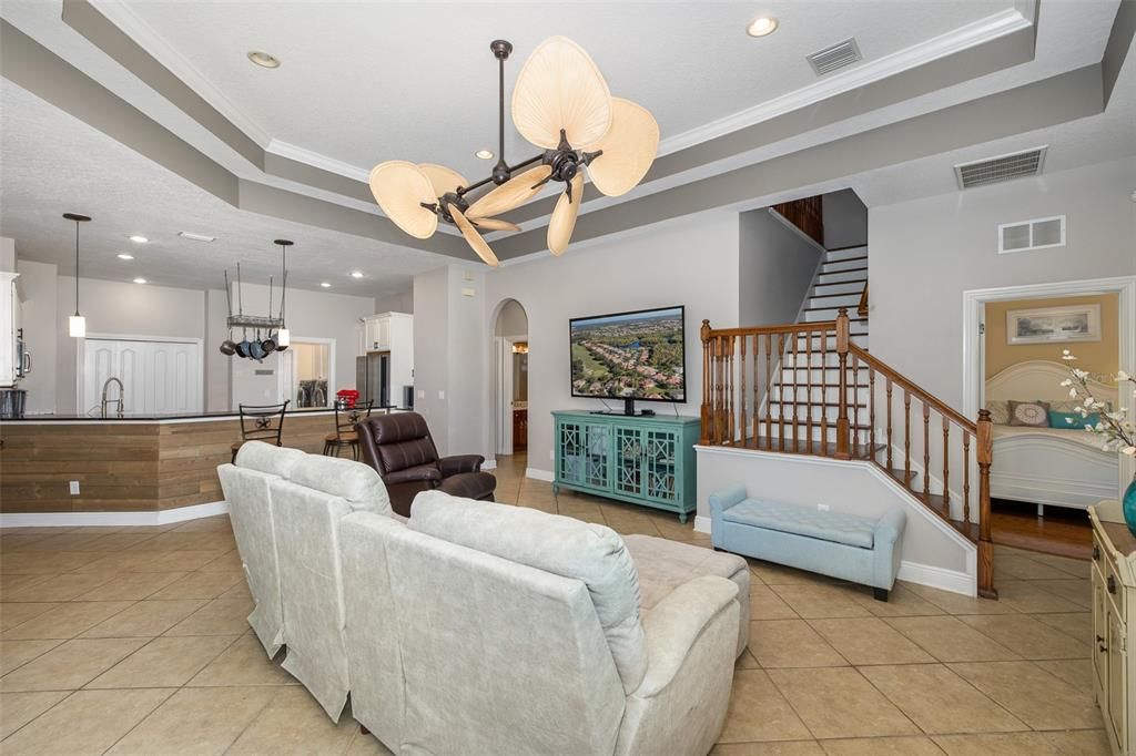 Interior, Kitchen, Living room, Pendant Lights, Recessed Lighting