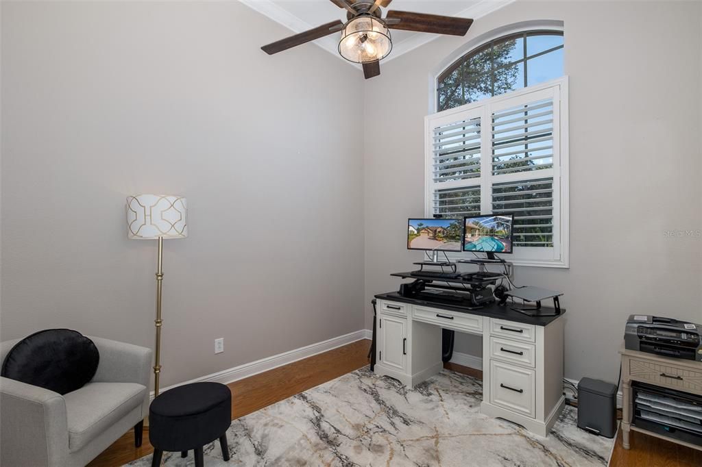 Home Office, Interior, Marble, Wood Texture Flooring