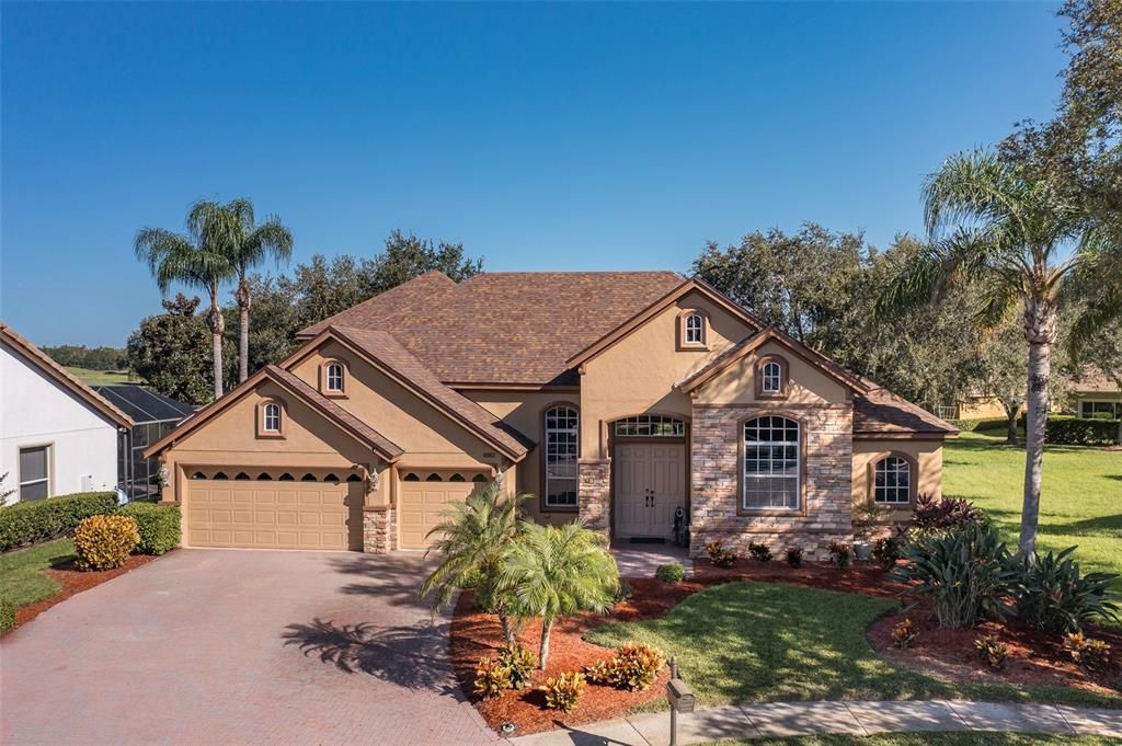 Attached, Backyard, Exterior, Facade, Brick Traditional