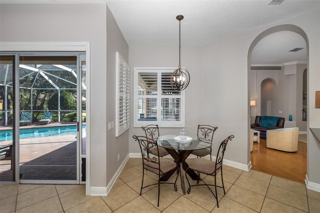 Dining room, Glass Ceilings, Interior, Pendant Lights, Pool, Sun Room