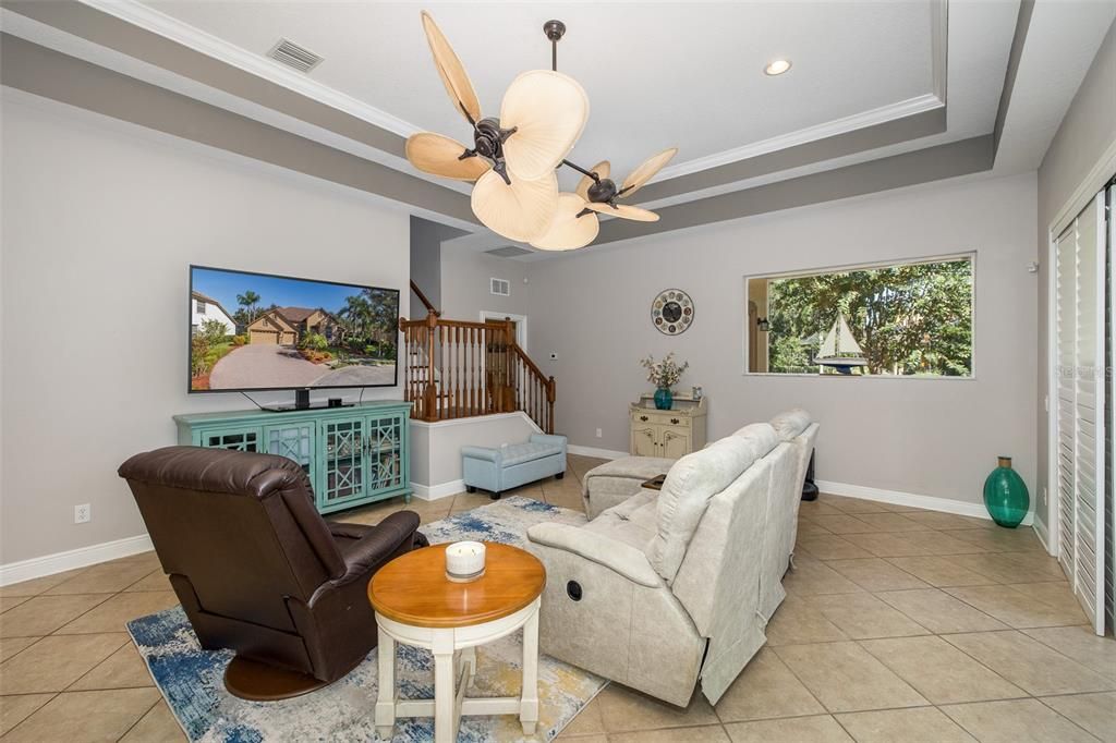 Interior, Living room, Recessed Lighting