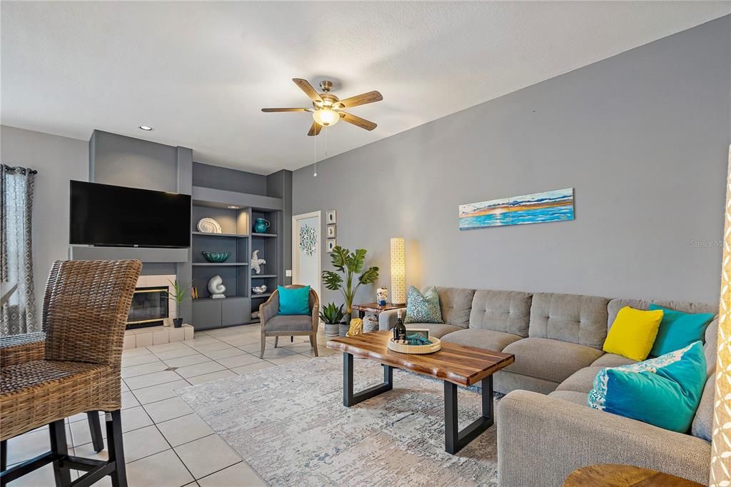 Interior, Living room, Recessed Lighting