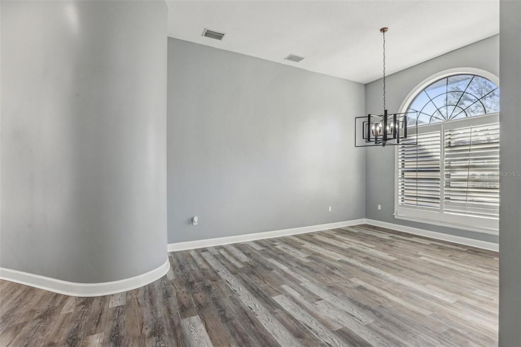 Empty room, Interior, Pendant Lights, Wood Texture Flooring