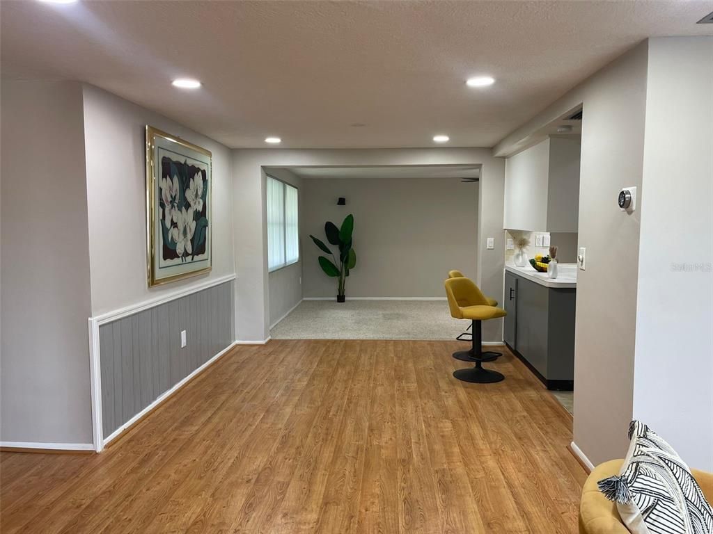 Interior, Recessed Lighting, Wood Texture Flooring