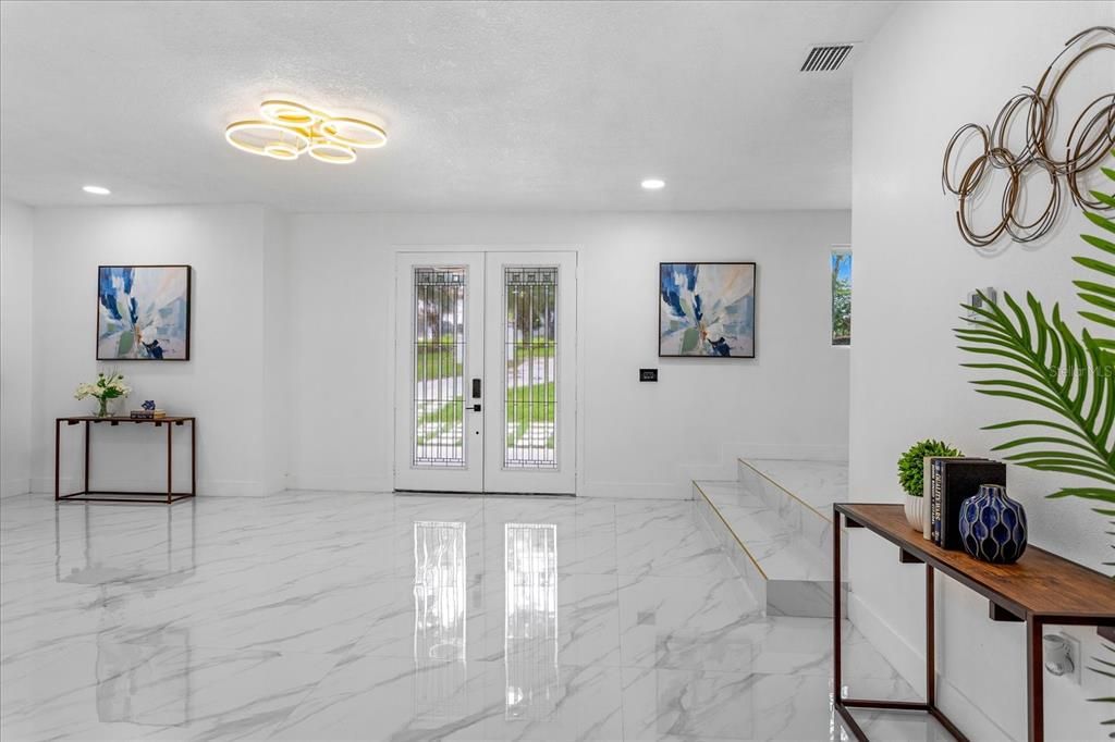 Interior, Marble, Recessed Lighting