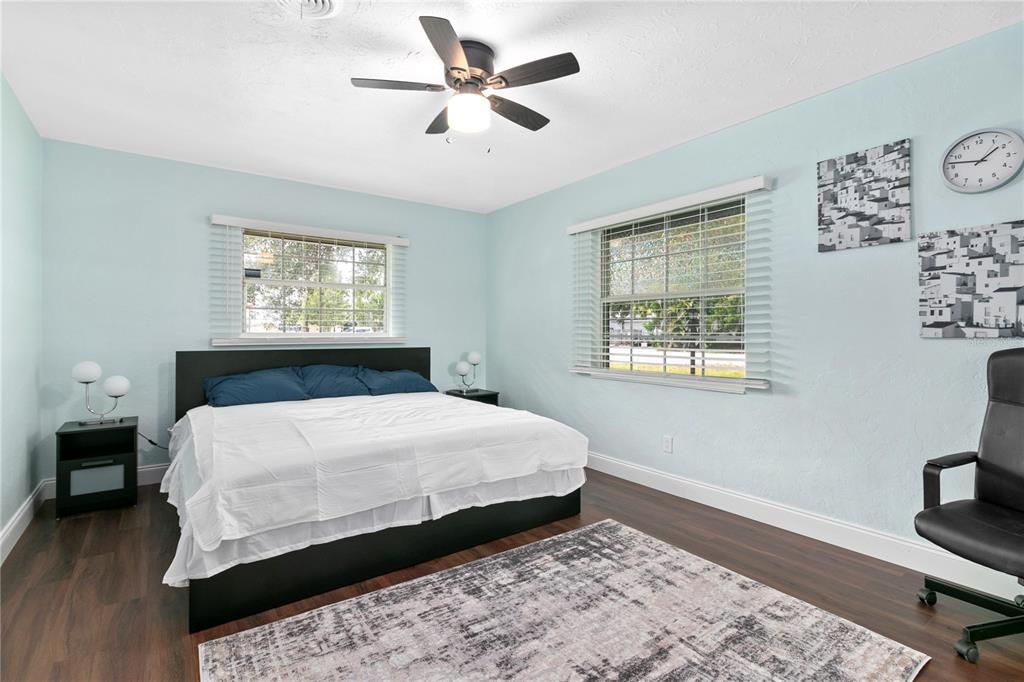 Bedroom, Interior, Wood Texture Flooring